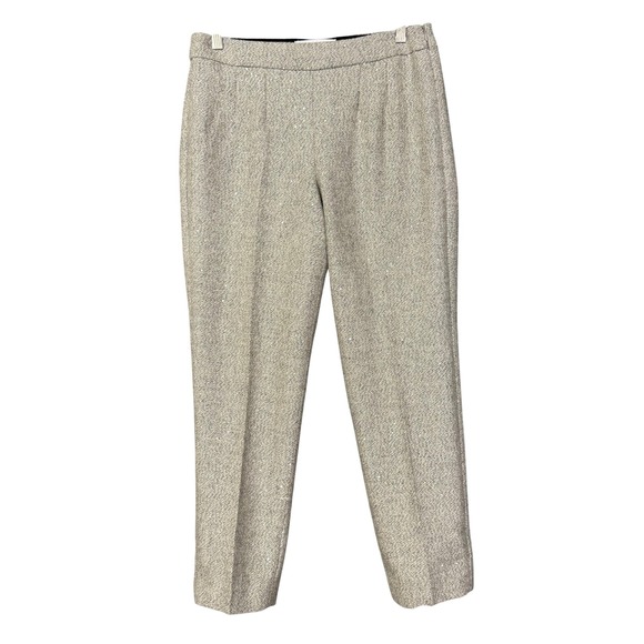 Talbots Pants - Talbots RSVP Dress Pants Womens 4P Gray Wool Blend Sequin Holiday Party NWT